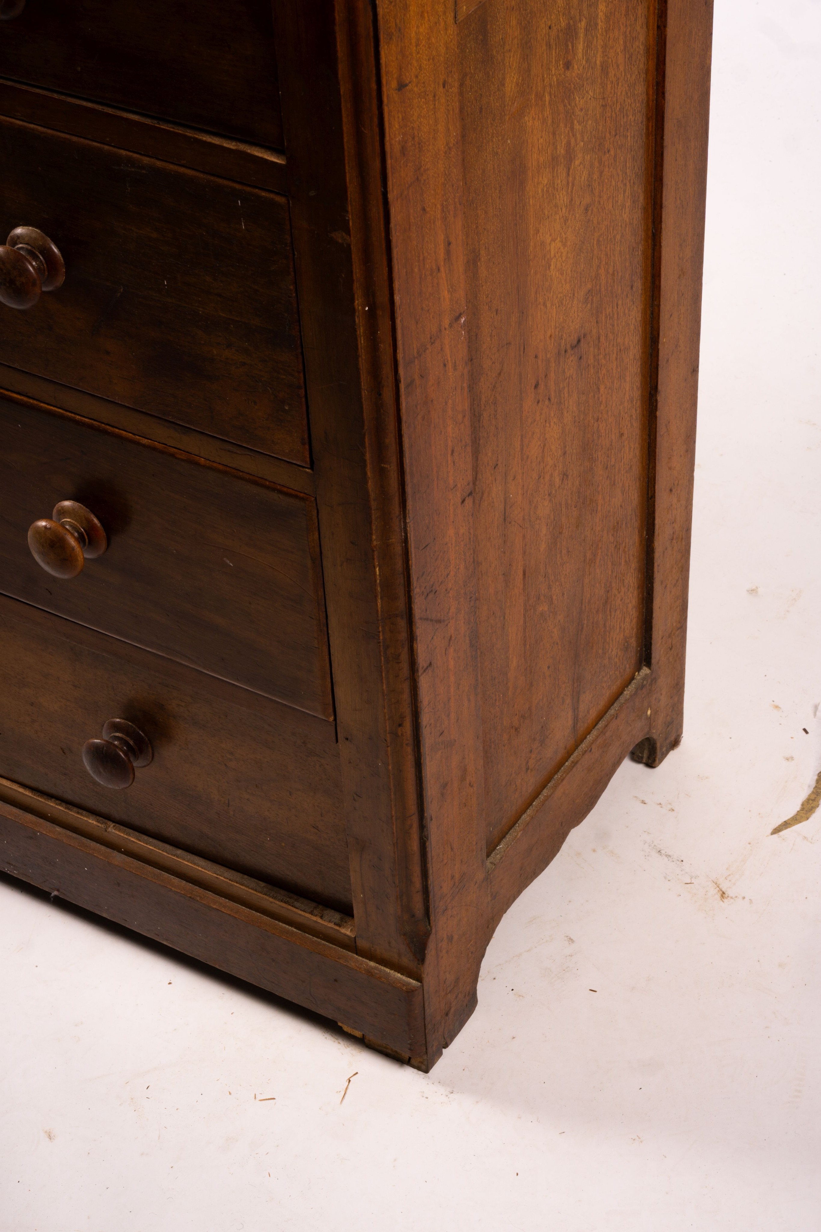 A pair of Victorian walnut chests, width 102cm, depth 49cm, height 99cm